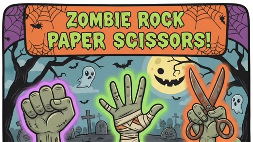 🧟‍♂️Get ready for the Zombie Rock Paper Scissors! 🧟‍♂️ We had an absolute blast today with a new game: Zombie Rock, Paper, Scissors! A great little Halloween game that's easy to play Here's how you play: -START: Everyone begins as a zombie, dragging their legs. -CHALLENGE: Find another "leg-dragging" zombie and play Rock, Paper, -Scissors. -LEVEL UP: If you win, you evolve into a "knee-crawling" zombie! Find another crawler to challenge. -FINAL FORM: Win that game, and you become a full "walki