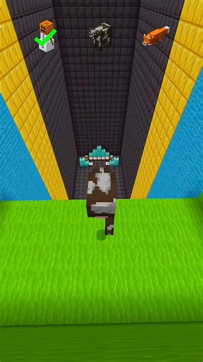 which Minecraft Mob Survive Falling 🌠 #lyricsvideo #shorts