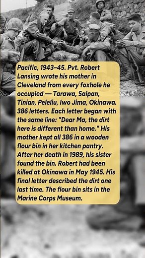A Marine Wrote His Mother From Every Foxhole #short #history #ww2