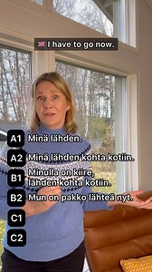 16K views · 428 reactions | Finnish phrases for “I have to go” A1-C2 藍 Want to get more Finnish learning materials?  Comment SUOMI & I will send you the link to my free Finnishtogo newsletter  #finnishonline #finnishlanguage #finnishlesson #learnfinnish #finnishteacher #learningfinnish #finnishgrammar | Virpi Hach Finnishtogo | Facebook