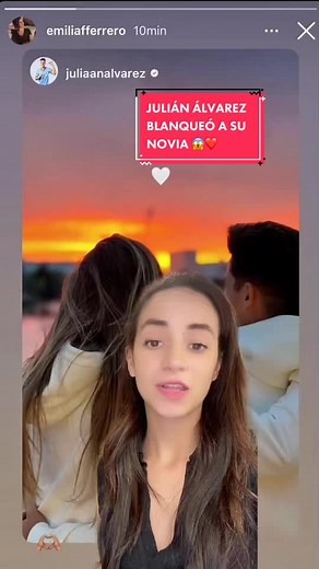 Julián Álvarez blanquea su relación con María Emilia