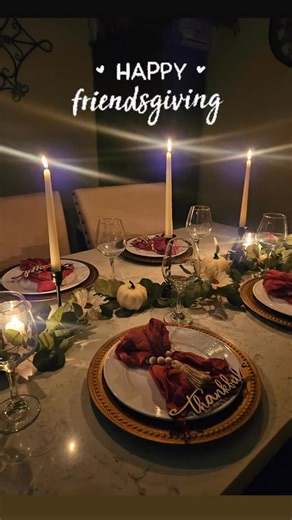Loving this year's Friendsgiving table decor🍂 | Sabrina Zuniga