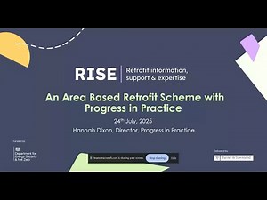 An Area Based Retrofit Scheme with Progress in Practice | RISE Masterclass