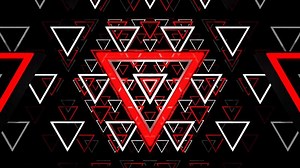 Download Red and White Neon Triangle Dimension Background VJ Loop In 4K for free