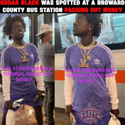 Someone spotted #kodakblack in his hometown at a bus station passing out money | The Hip Hop Lab