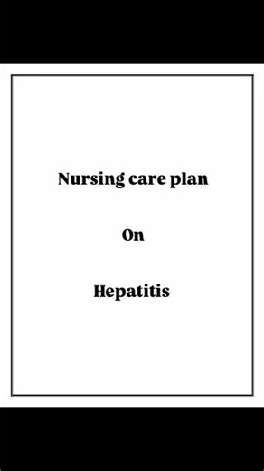 Nursing Care Plan. on Hepatitis #exam #shorts