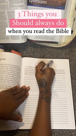 The Girl Read Your Bible Journal is more than just a Bible study journal, but a place to write down your prayers, discover the answers to your Bible study questions and learn what the Bible is and how to read it. If you’re looking for a journal where you can pray, take notes as you study the Bible, track your reading progress, get Bible study tips and more click the link in my bio to grab your copy now . #readyourbible #girlreadyourbible #christianentrepreneur #womenintheword #biblestudyjournal 