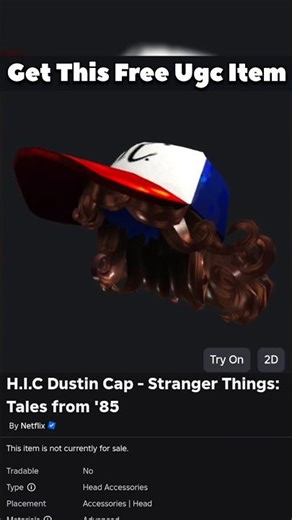 Free Ugc Items On Roblox 🧢 💥 • How To Get Free Ugc Items On Roblox #roblox #shorts #freeugc