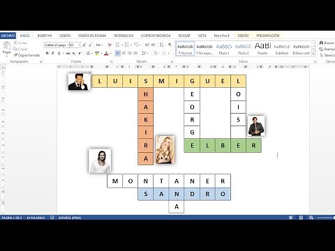 Como hacer un crucigrama en word