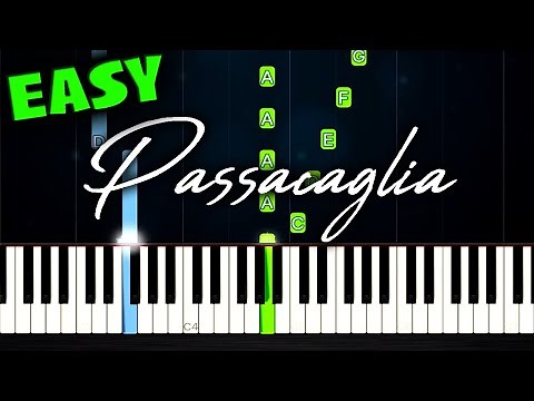 Passacaglia (Handel/Halvorsen) - EASY Piano Tutorial