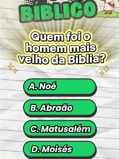 📖 Quiz Bíblico #1 Você conhece mesmo a Bíblia? Comenta se você acertou 🙏👇 #quizbiblico #biblia #palavradedeus #tiktokcristao #comente #voceconsegue #fyp #tiktokbrasil