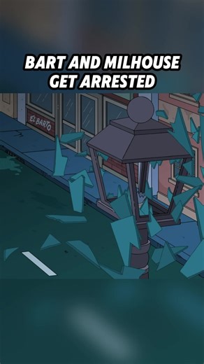 Bart and Milhouse's Hilarious Arrest Adventure