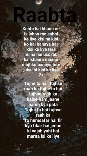 Raabta song lyrics #music #love #viral