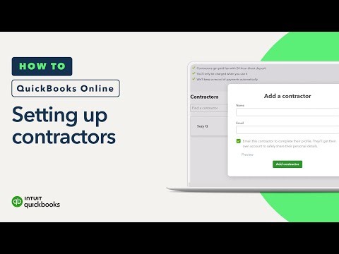 How to set up contractors in QuickBooks Online