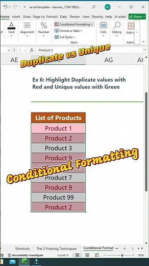 Conditional Formatting in Excel 🔥 Highlight Data Automatically | Advanced Excel Tips #shorts #excel