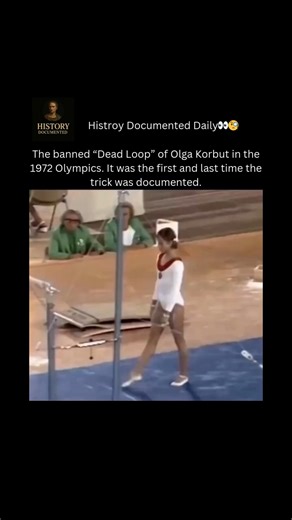 Histroy Documented Daily👀🧐 on Instagram: "Olga Korbut’s infamous “Dead Loop,” performed at the 1972 Olympics, remains one of the most unforgettable moments in gymnastics. During her uneven bars routine, she let go of the bar, flipped backward beneath the lower bar, and then grabbed it again—a move so risky and groundbreaking that it shocked both the judges and the crowd. It demanded a level of bravery and technical skill no one had witnessed before. That Olympic appearance was the first and la