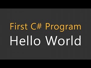 3 - C# Tutorial For Beginners in Hindi/Urdu - How To Write Your First C# Program - Hindi/Urdu Video Lecture | C sharp: Enhance your Skills (Hindi) - Back-End Programming