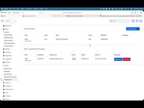 Koble regnskap med bank (bank-integrasjon) via ZTL (PSD2 bank API)