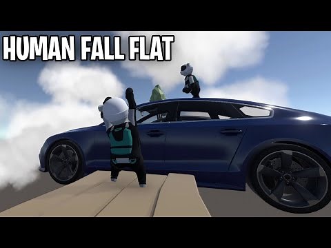 2 RACERS NEEDS TO ESCAPE RACING TRACK in HUMAN FALL FLAT