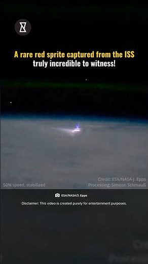 NASA Just Caught This Rare Red Sprite From Space! #trendingshorts #nasa #space