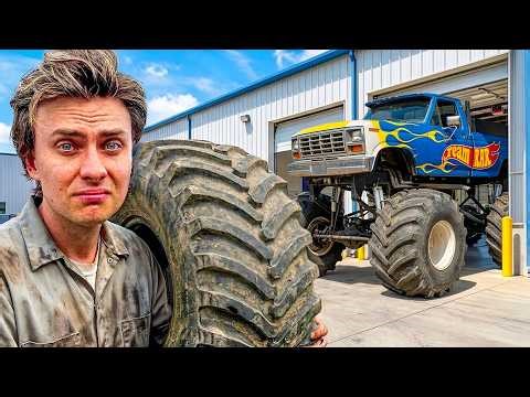 Installing the WORLD'S BIGGEST Monster Truck Tires...