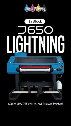 In Stock! J650 Lightning 60cm UV/DTF Roll-to-Roll Sticker Printer Built for speed, precision, and nonstop production this powerful 60cm UV/DTF printer is your ultimate solution for high-quality sticker and label printing. Roll-to-roll UV & DTF printing Sharp, vibrant, professional results Perfect for stickers, decals & labels Ideal for print shops & growing businesses Speeds up to 5 sq. meters/hour Shop now: https://shorturl.at/c2rTiv #J650Lightning #UVPrinter #DTFPrinter #StickerPrinter #RollTo