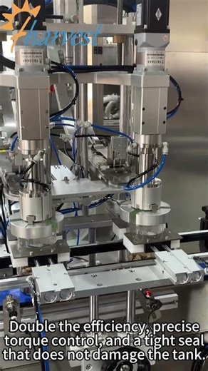 Dual-head synchronous capping+linear conveyor doubles the efficiency of medicine packaging #factory