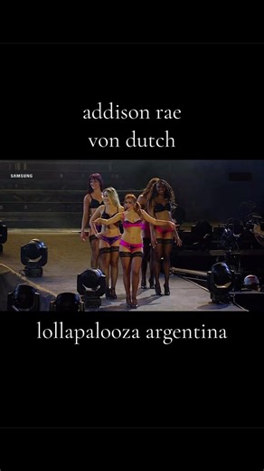 what an icon #addisonrae #addison #lollapalooza #lollapaloozaargentina #vondutch @Addison