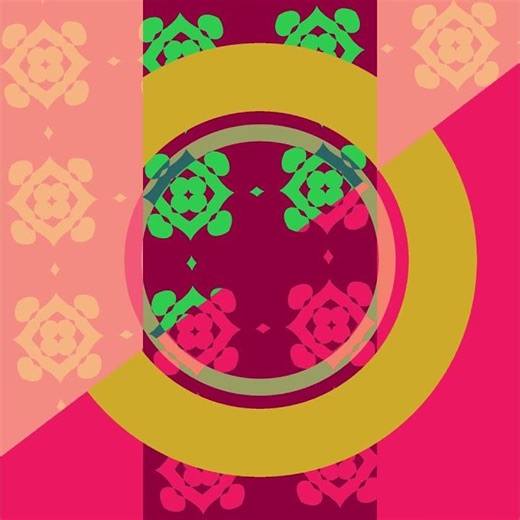 Moving pattern and geometric shapes visual