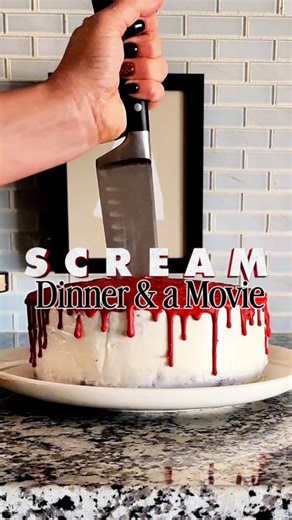 Heather Metroka ✨️ Magical Movie Themed Dinners. on Instagram: "What's your favorite Scary movie? 喝 Send this to someone you want to watch scary movies with this Halloween! And don't forget to save for inspo!! I'd definitely have to say Scream is up there as mine! My age may be showing, but this was the quintessential slasher film of my youth and it still slaps today! All recipes and printable menus can be found in Bloody Good Dinners! Linked in my bio!"