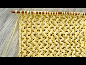 Vertical Wave Stitch/Wavy Columns Knitting Stitch | Easy 4-Row Repeat Tutorial