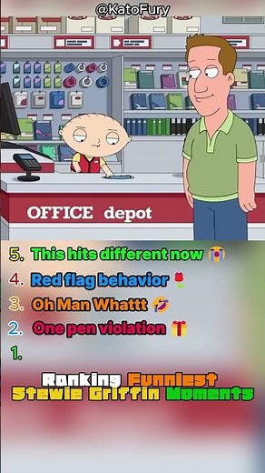 Top 5 Ranking Stewie Griffin Funniest Moments from Family Guy! (Part 1)