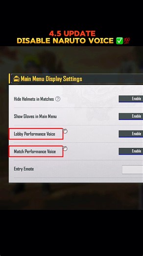 Naruto Voice OFF Tutorial 😱✅💯Bgmi tips & trick #shorts #bgmi #pubgmobile