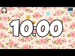10 Minute Spring Blossom Timer 🌸🐝 | Cute Cherry Blossom, Bees & Butterflies Relaxing Countdown
