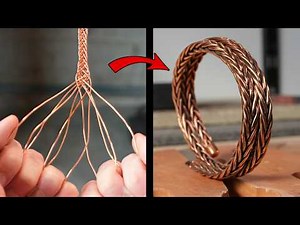 How to make a bracelet from copper wire using this simple technique used by jewelers