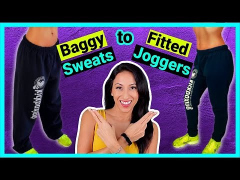 How to Turn Sweatpants into Joggers DIY | Sewing Tutorial for beginners | Upcycle Clothing