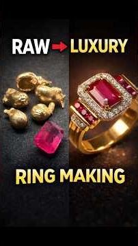 Handmade Ruby Ring Making Process 💍 From Raw Gold to Luxury #shorts