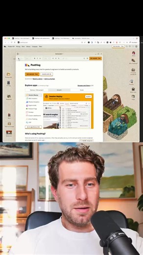 Josh@Yolkk on Instagram: "The website is an operating system! Posthog just launched a new website… and it doesn’t feel like a website at all 👀. 💻 Windows that open and close 📀 A retro CD icon labelled “not endorsed by Kim K” 📊 Even an old-school visitor counter at the bottom At first, I wasn’t sold. I typically prefer when a website feels like… well, a website. But after playing around, I realised something: Posthog is an OS for engineers and product teams. So presenting themselves as an ope