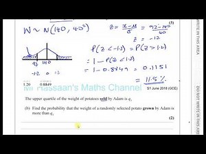 6683/01 (Edexcel) GCE S1 June 2018 Q7a,b Normal Distribution
