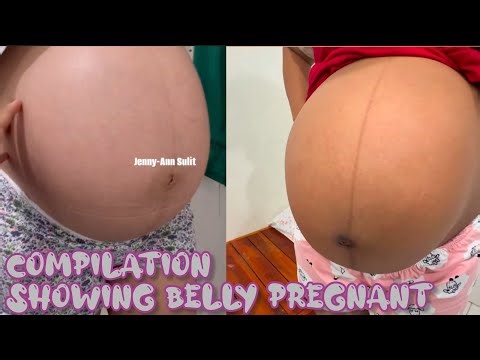 COMPILATION SHOWING BELLY PREGNANT 💜💜💜