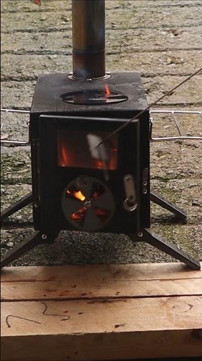 Hot Tent Stove Unboxing & First Run From Temu #unboxing #temu #woodstove #tentstove #hottent #stove
