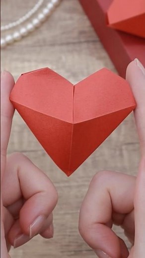 折り紙ハート｜糊なし！簡単｜立体ハートの作り方｜Origami 3D Heart Tutorial - Easy！| AyaWangPaper