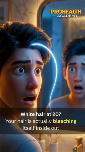 Prohealth Ai Tech | ⚠️ Your Hair Isn't Aging. It’s Bleaching Itself. ⚪➡️⚫ Body: If you are seeing white strands at 20, it’s not just "stress". It’s a chemical... | Instagram