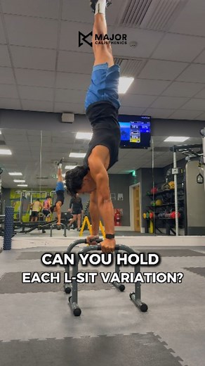 1.5K views · 133 reactions | Core control = more stability, better balance, and stronger skills. Master each L-sit stage before moving to the next. #lsit #coretraining #toestobar #calisthenics #strength #bodyweightworkout #absworkout | Patchads | Facebook