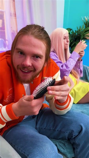 Green Hairbrush Prank Gone Wild! 😂🌈 #shorts