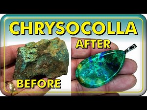 Creating Beautiful Chrysocolla Pendants.