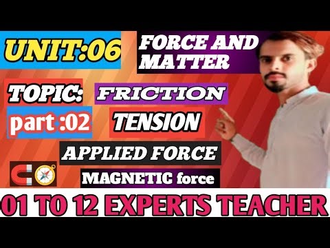 "Class 9 Physics |Part 2 | Unit 6 Forces | Friction, Tension, Applied Force, Explain.
