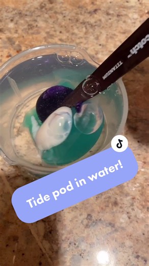 Reply to @amalmah2 Tide pod in water! #fyp #laundry #tidepod #laundrytok