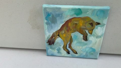 Original Fox Oil Painting – Wildlife Wall Art – Abstract Fox Fine Art – One‑of‑a‑kind Oil Artwork - Etsy