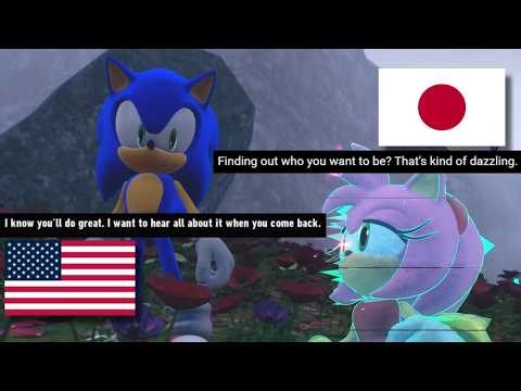 why sonic's english and japanese dialogue is a little different